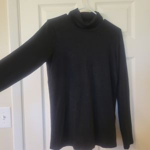 DownEast Black Long-sleeve Turtleneck Sweater